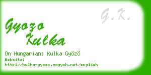 gyozo kulka business card