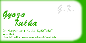 gyozo kulka business card